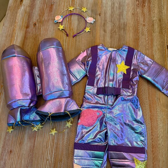 Pottery Barn Kids Light-Up Cosmic Sparkle Astronaut Costume [3T, Girls] - Picture 2 of 4